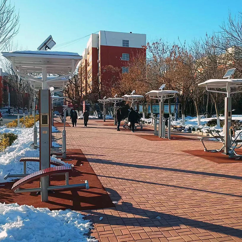 Intelligent outdoor fitness equipment implement successful in Hekou.